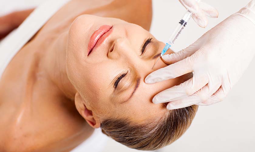 Undergoing Botox treatment, anti-ageing injections